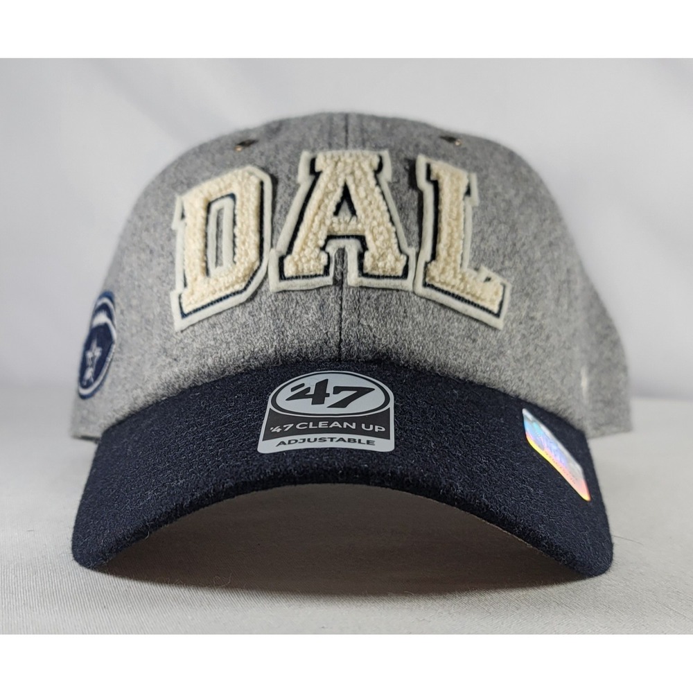 '47 Clean Up Stoney Clover Lane Gray/Navy Dallas Cowboys Block Ballcap Hat NWT